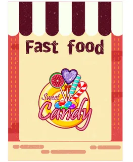 食物标签矢量素材汉堡店快餐标签矢量图AI格式