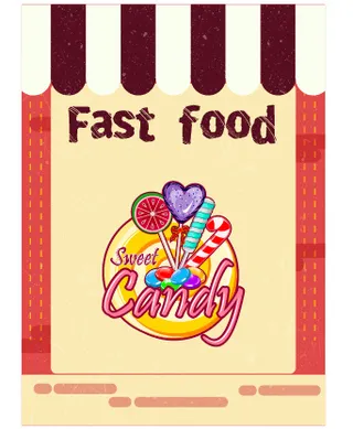 食物标签矢量素材汉堡店快餐标签矢量图AI格式