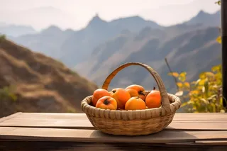 水果田园山脉背景