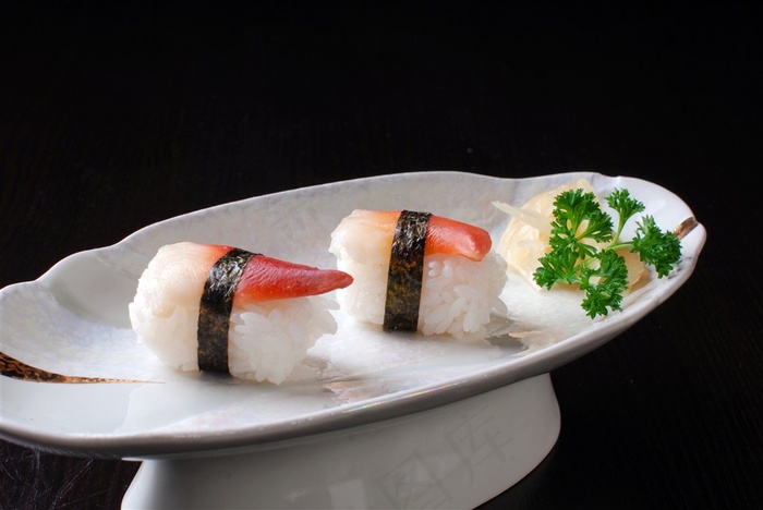 寿司北极贝寿司美食素材