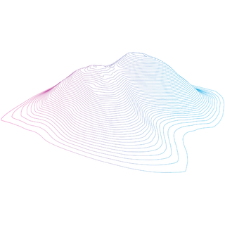 蓝紫色山峰渐变线条科技电商免抠png