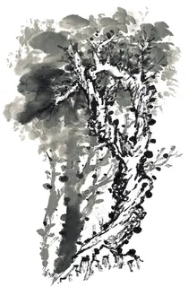 古木工笔国画jpg素材 古木工笔国画jpg素材