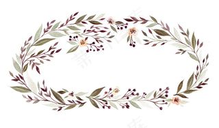 暗色背景美丽花环