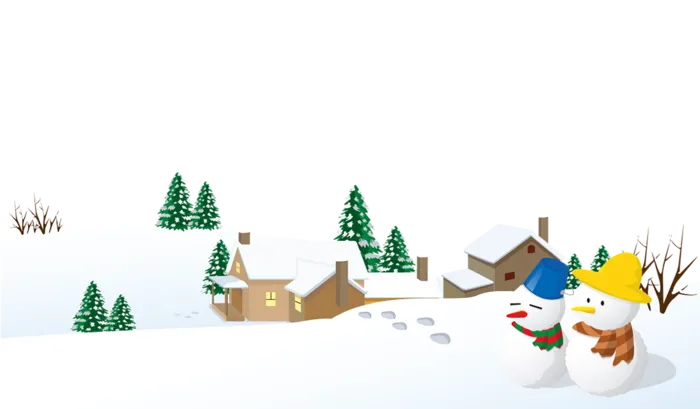 雪山卡通简笔