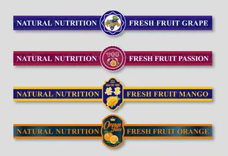 腰封水果不干胶标签贴纸