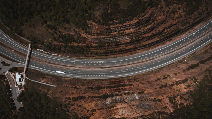 全景航拍高速公路图片