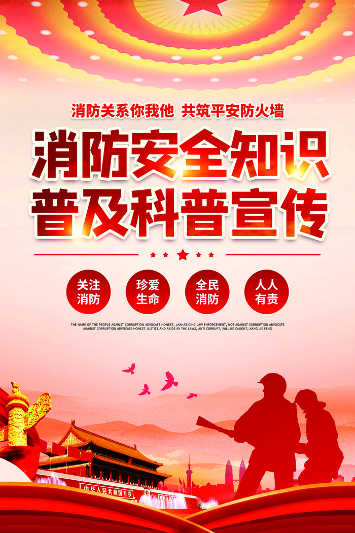 消防知识分幅3psd模版下载