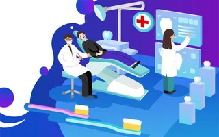 爱牙日牙医工作插画海报1