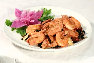 13香茶盐煎虾  髙建明驴肉火锅