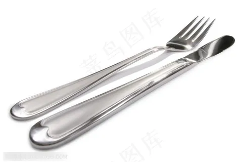 西餐餐具-斜放的刀与叉 西餐餐具-斜放的刀与叉