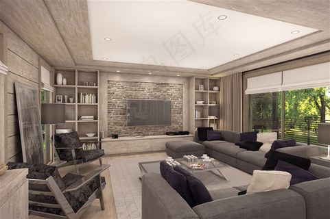 深色主题家居装修效果图