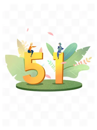 五一劳动节创意插画元素