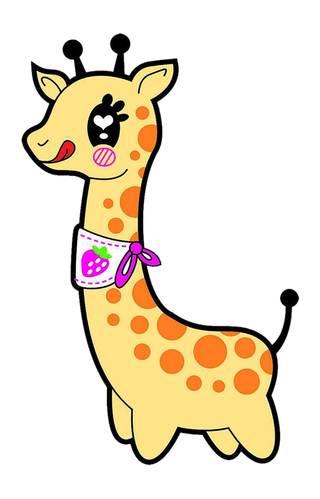 长颈鹿卡通可爱黄色