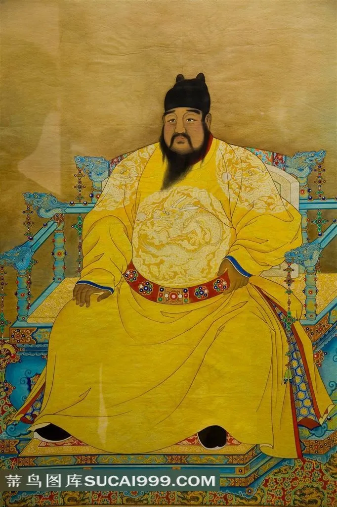 高清明朝帝王画像国画素材