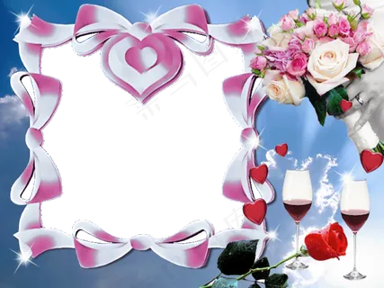 玫瑰花相框素材图片下载