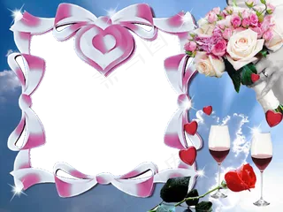 玫瑰花相框素材图片下载