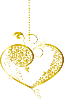 金色吊坠情人节