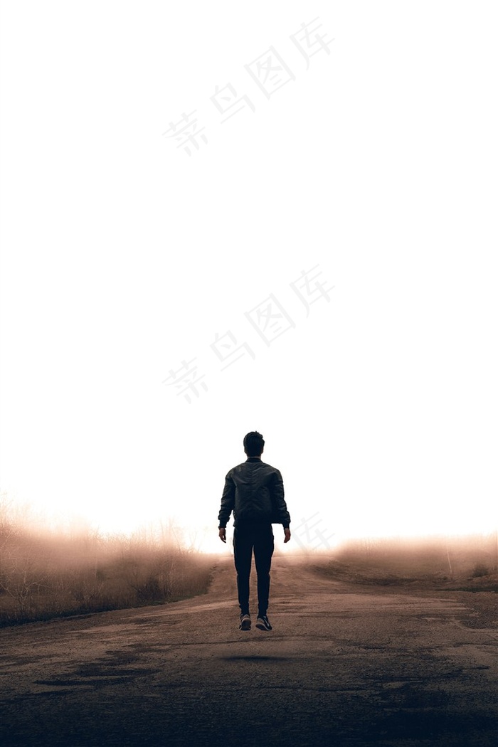 男孩的背影摄影素材图