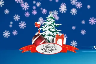 圣诞节松树礼物背景风景