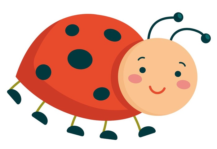 矢量儿童节卡通瓢虫