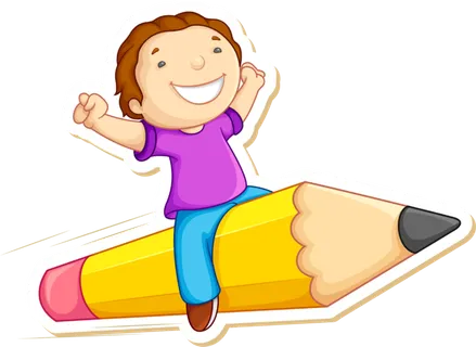 笔 开心 卡通 男孩