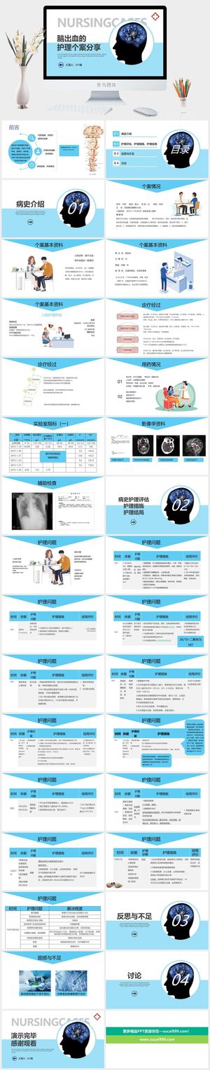 疾病脑出血PPT模板预览图