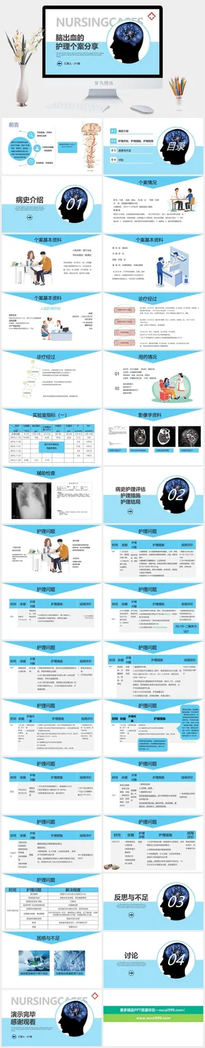 疾病脑出血PPT模板