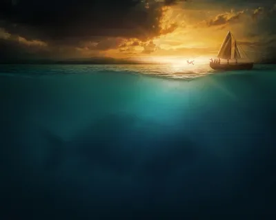 黄昏中的海洋和帆船高清图片船图片 黄昏中的海洋和帆船高清图片船图片