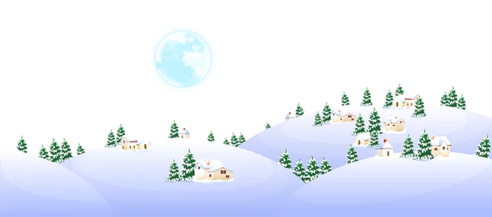 下雪山峰卡通