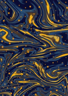 蓝色鎏金不规则线性画册背景图