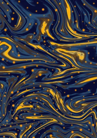 蓝色鎏金不规则线性画册背景图