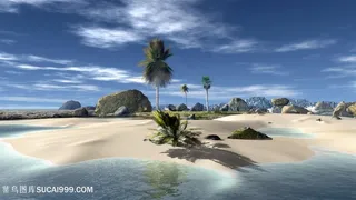 时尚沙滩海景壁纸