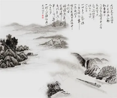 古诗意境背景墙 古诗意境背景墙
