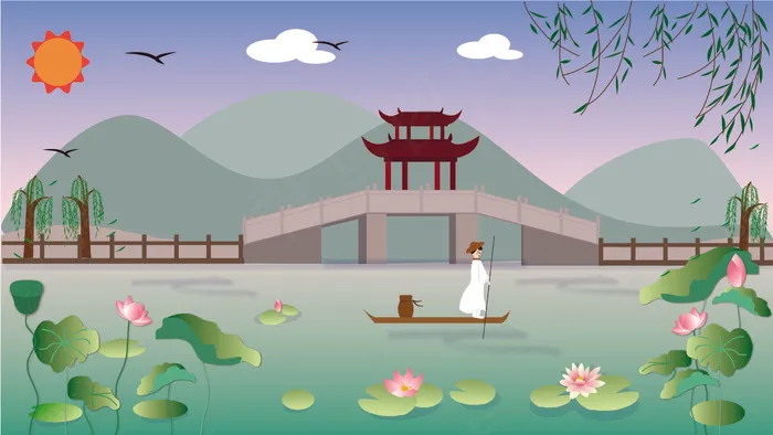 古风建筑插画