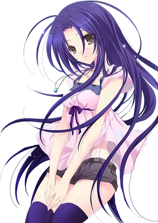 长发飘飘女孩素材人物卡通