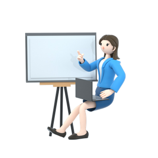 3D商务招聘人物C4D模型PNG免抠元素