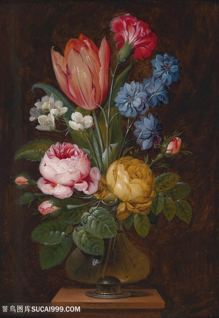 高清鲜花油画图片