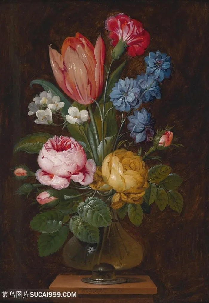 高清鲜花油画图片