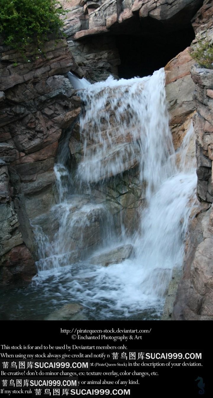 瀑布植被摄影图片