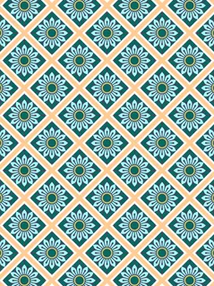 复古花纹国潮简约撞色孟菲斯几何