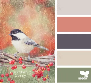 冬天系配色色卡色彩搭配
