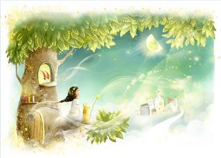 手绘卡通儿童背景墙