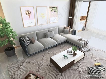 北欧轻奢布艺沙发