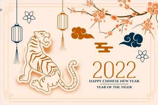 设计手绘桃花新年