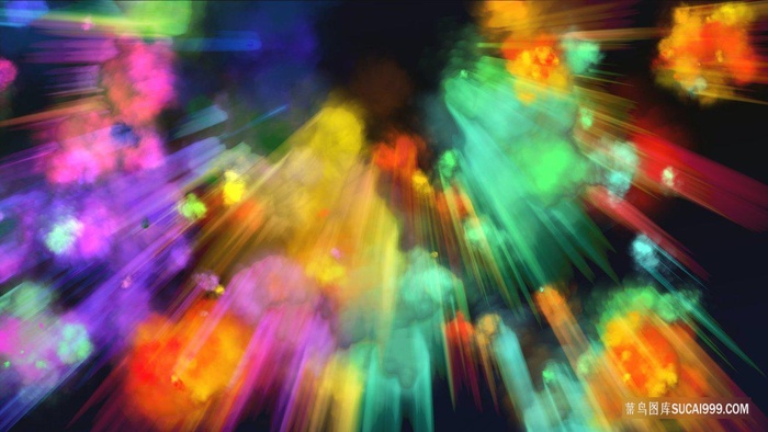 酷炫多彩渐变放射线条背景