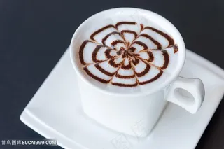 漂亮的拉花咖啡图片