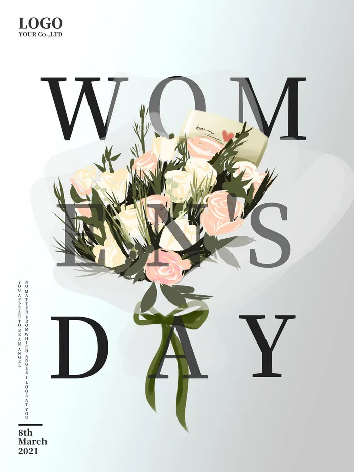 女神节海报psd模版下载
