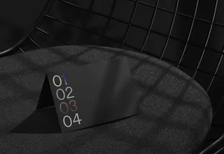 黑色高级质感名片样机VI样机