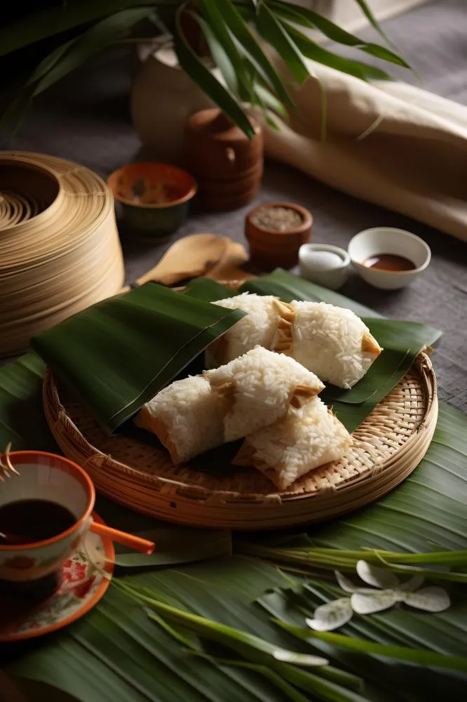 笼屉糕点饭团食物实物场景背景(2688x4032)