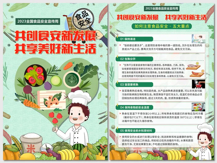 2023年食品安全宣传周海报psd模版下载